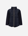 Long Shiny Nylon & Knitted Jacket