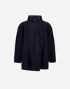 Long Shiny Nylon & Knitted Jacket