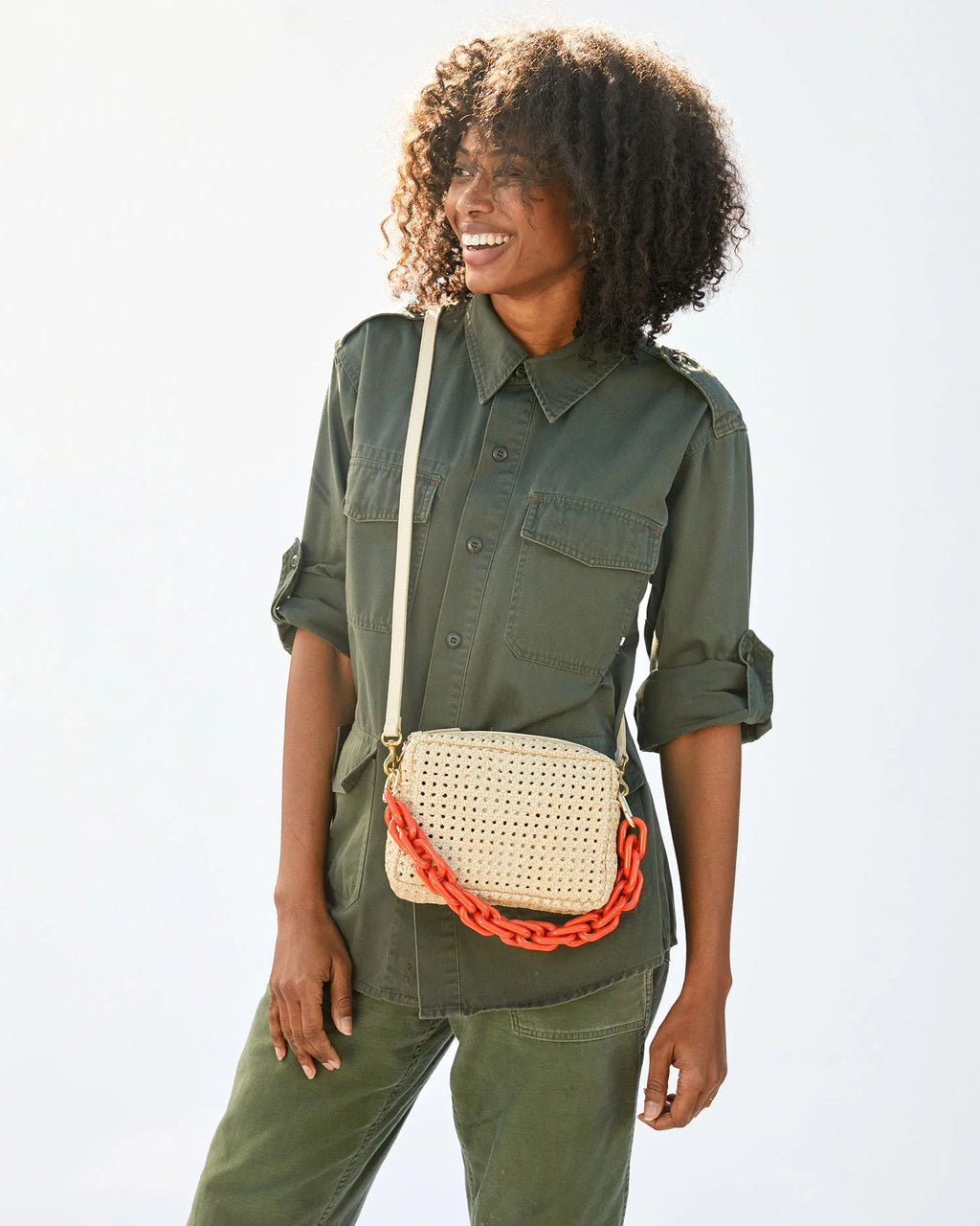 Clare V. Midi Sac Woven Crossbody Bag