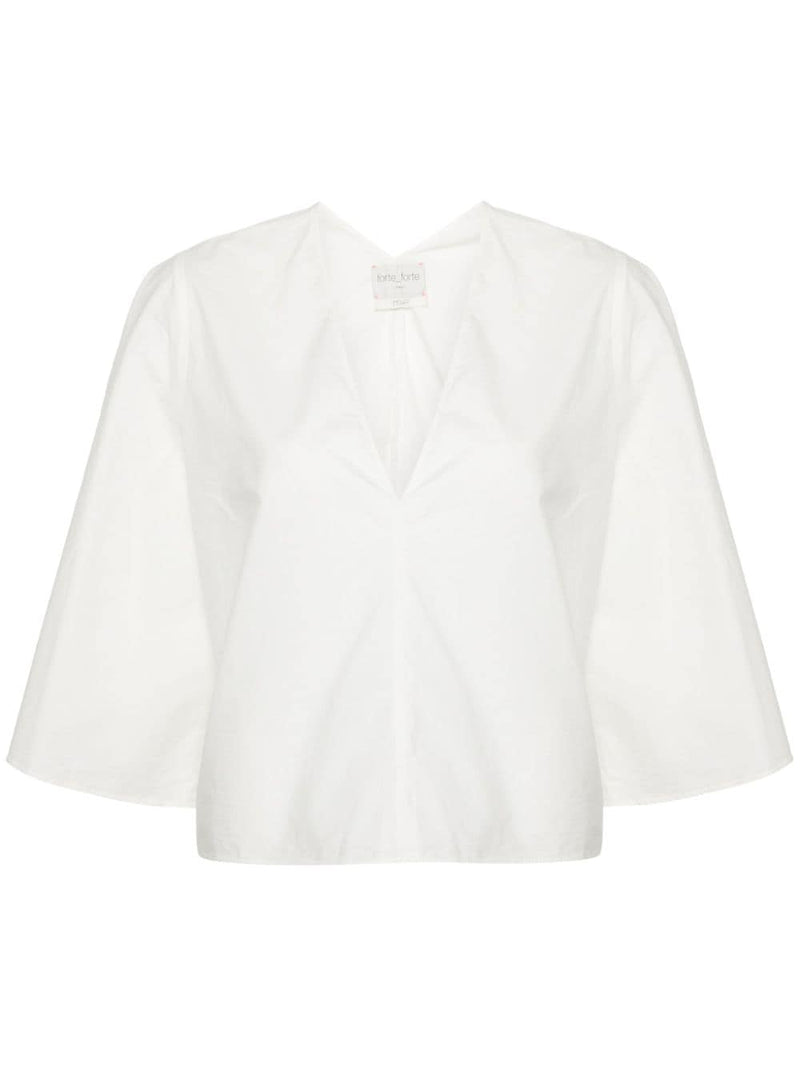 BCI Cotton Popline V Neck Top