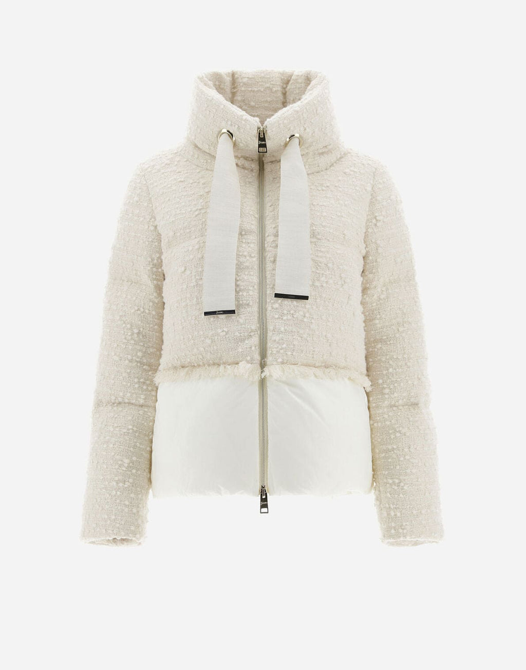 Boucle and Nylon Short Jacket