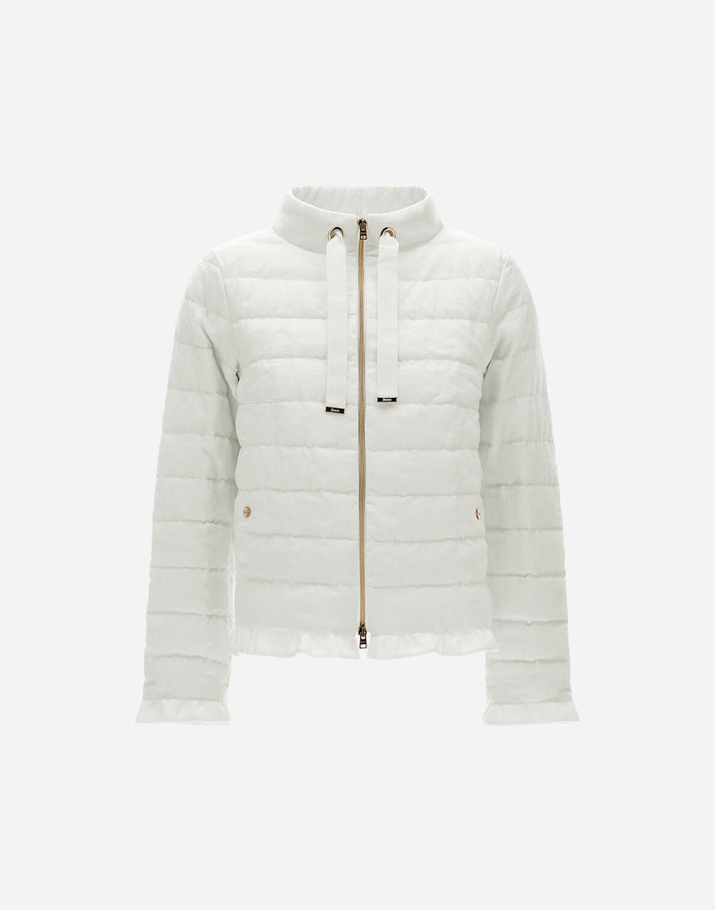 Linen Quilted A-Shape Jacket