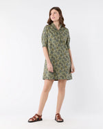 Elbow-Sleeve Frill Dress