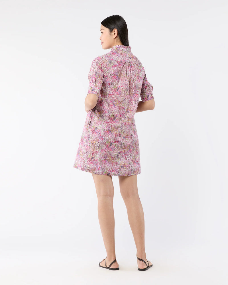 Elbow-Sleeve Frill Dress