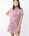 Elbow-Sleeve Frill Dress