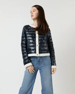 Shiny Nylon Jacket with Matte Trims