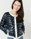 Shiny Nylon Jacket with Matte Trims