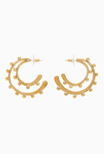 Hammered Textured Hoop Earring