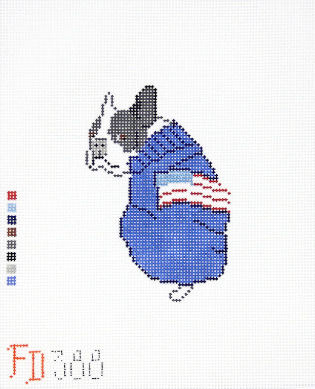 Frenchie in USA Sweater
