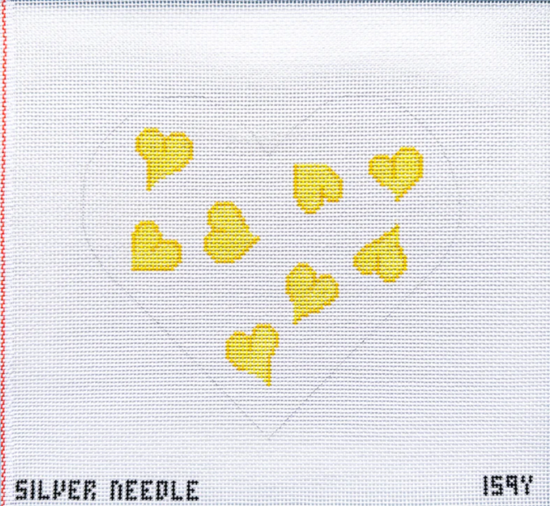 Yellow Hearts Pillow