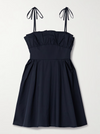 Mia Dress Navy Poplin
