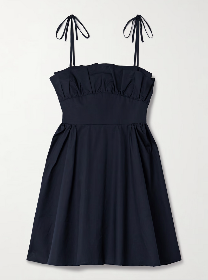 Mia Dress Navy Poplin