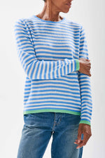 Tipped Little Stripe Crew