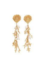 Cluster Pearl Drop Earrings
