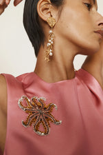 Cluster Pearl Drop Earrings