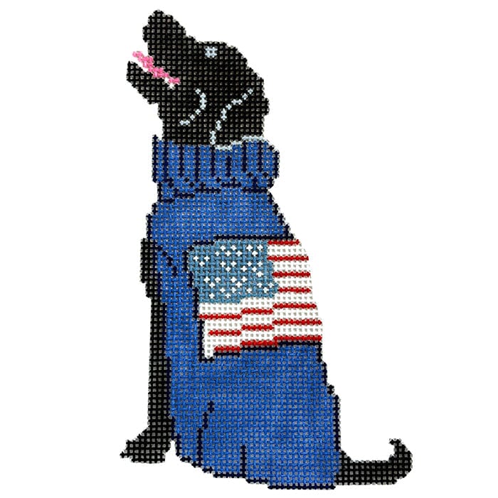 Lab with USA Sweater