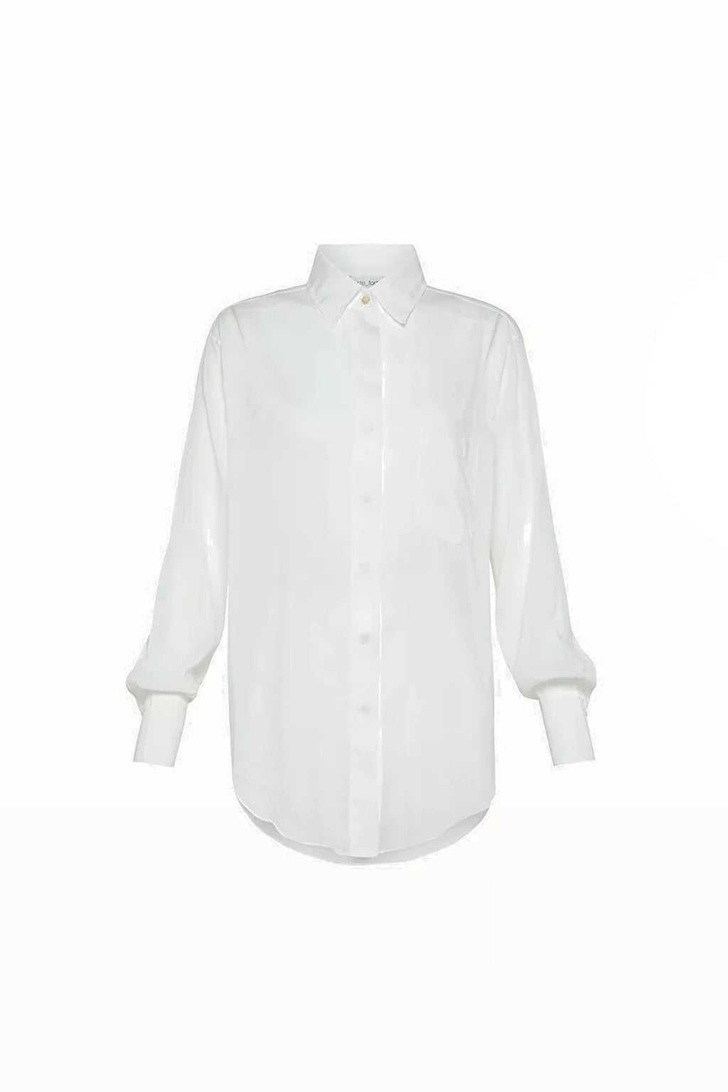Cotton Silk Voile Oversize Shirt