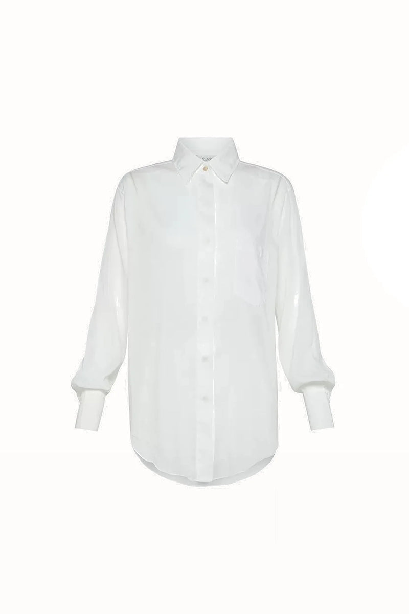Cotton Silk Voile Oversize Shirt