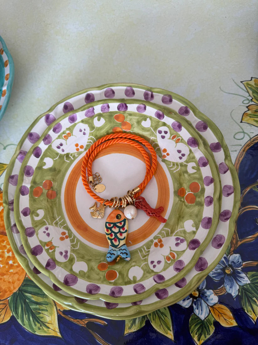Pez Naranja Cordon Necklace
