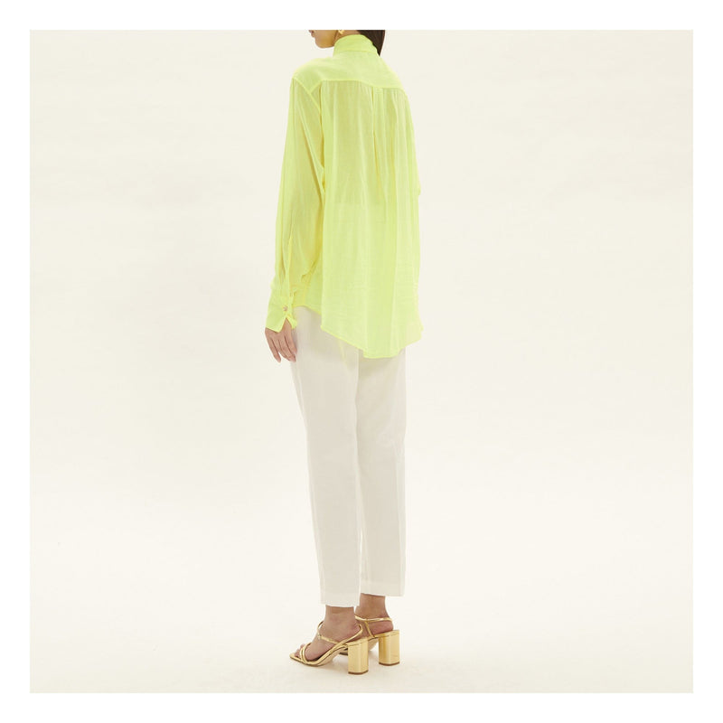 Cotton Silk Voile Oversize Shirt