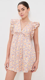 Nola Dress Yellow Garden Cotton