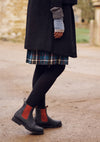 Navy and Red Nelson Wool-Lined Leather Boot