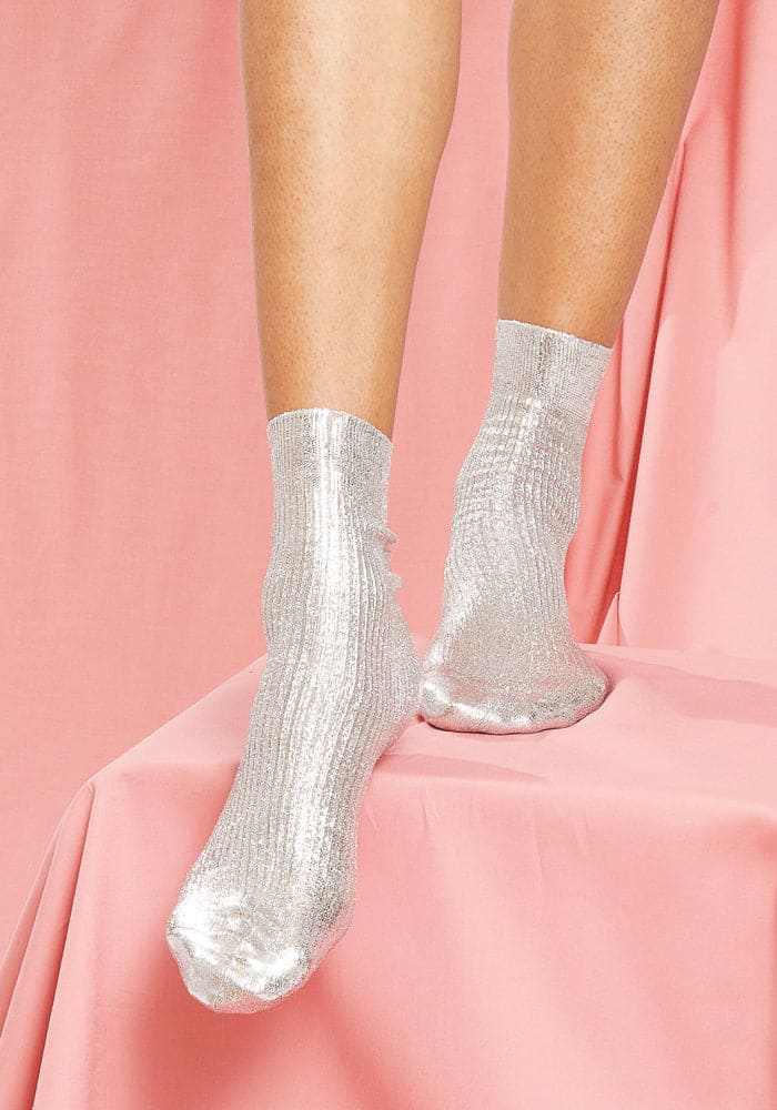 Laminated Ribbed Sock