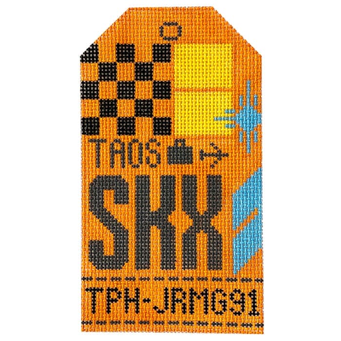 Hedgehog Needlepoint Luggage Tag Canvas Erica Wilson