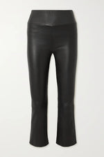 Crop Flare Leather Legging