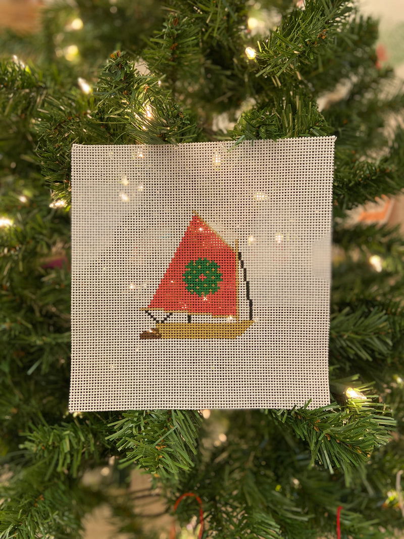 Red Sail Rainbow Ornament