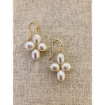 4 Pearl Cross Earrings