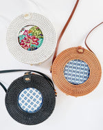 4X4 Round Wicker Bag