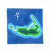 Nantucket Map Mini Canvas