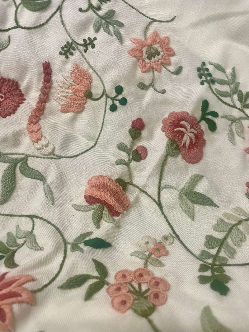 From Erica's Archive - Hand Embroidered Chair Seat Cover