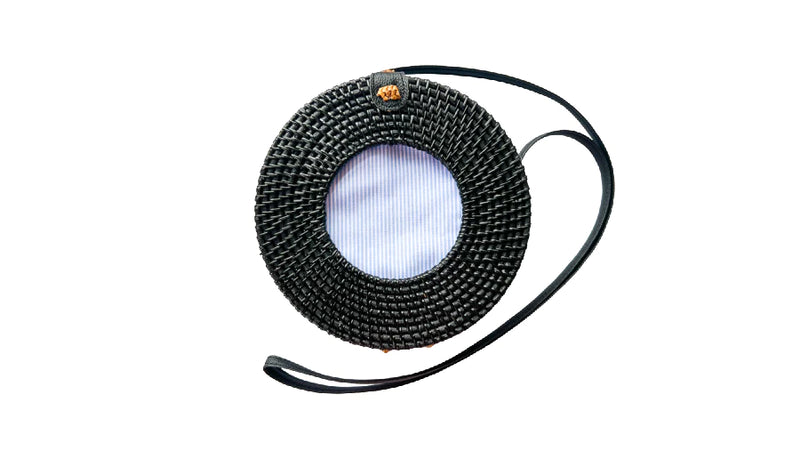 4X4 Round Wicker Bag