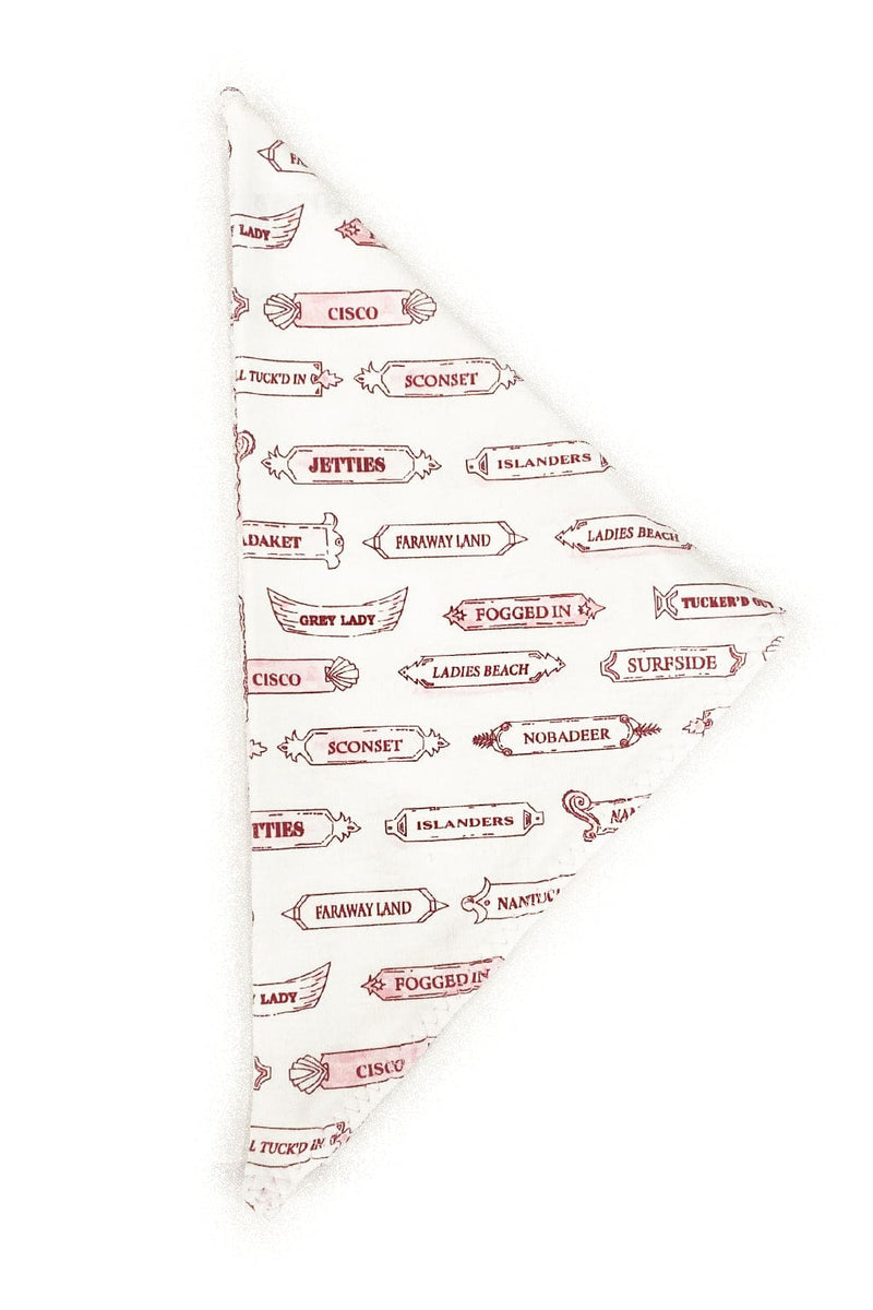 Dog Bandana - "Tuck'd In" Ack Red