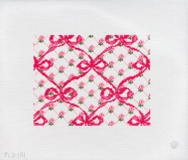 Rose Trellis & Bow Canvas