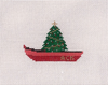 Christmas Tree Row Boat Ornament