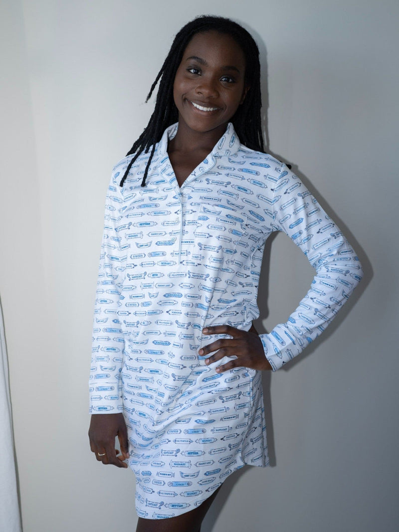 Nightshirt "Tuck'd In"  - Blue