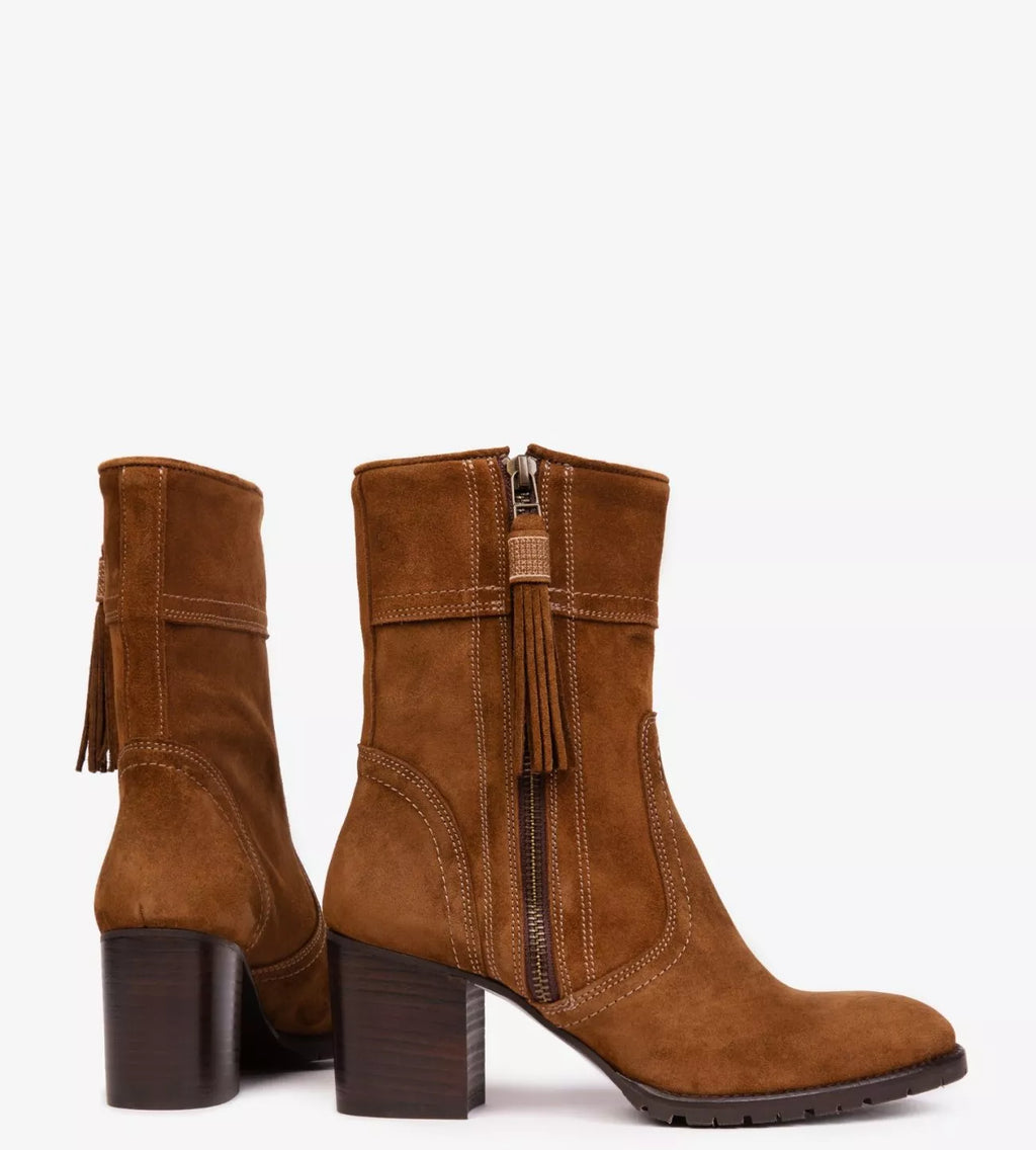 Cropped Fina Suede Tassel Boot