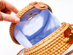 4X4 Round Wicker Bag