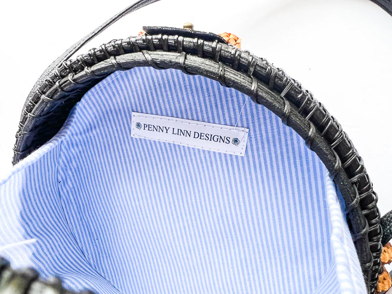 4X4 Round Wicker Bag