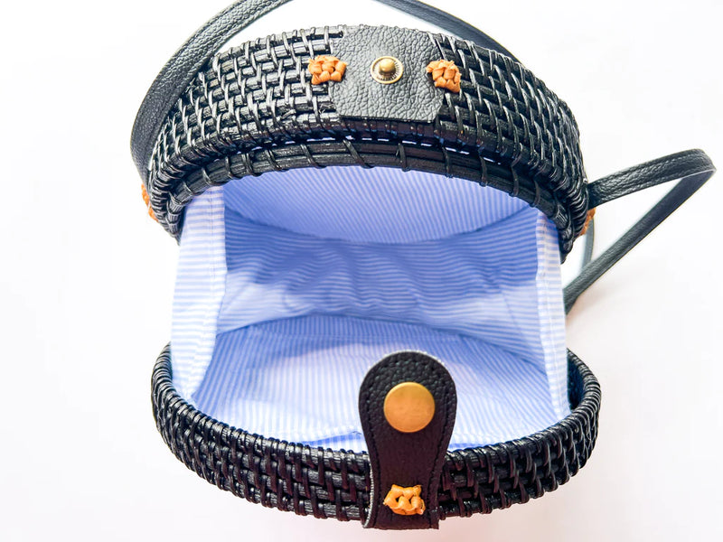 4X4 Round Wicker Bag